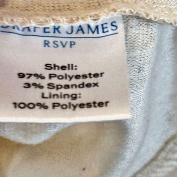 Draper James RSVP Tiered Tan Houndstooth 3/4 Puff Sleeve Mini Dress Women's XL - Picture 7 of 13